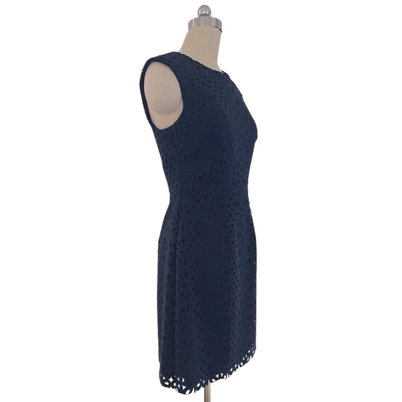 Trina Turk Navy Blue Carousel Lasercut Oped back Mini Classic Dress 4 S - Picture 7 of 16